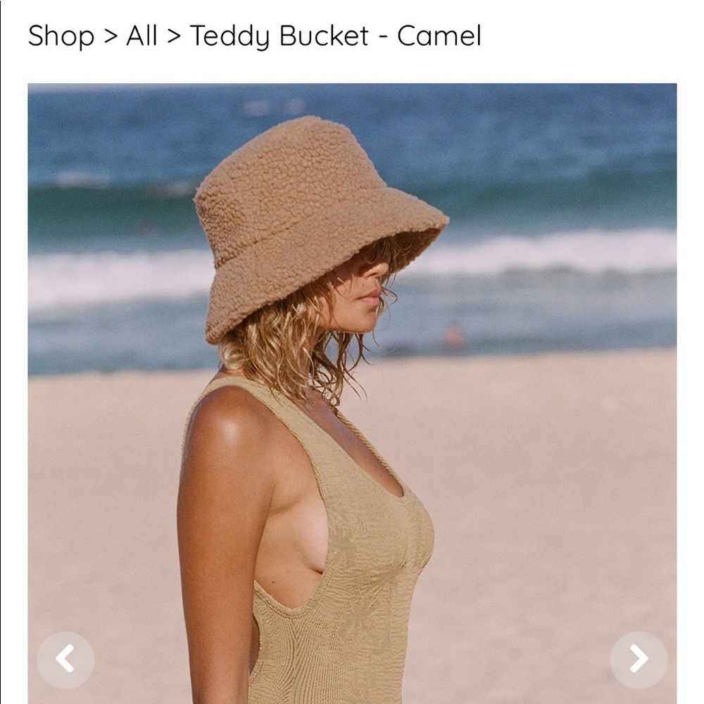 Lack Of Color Teddy Bucket Hat - Camel